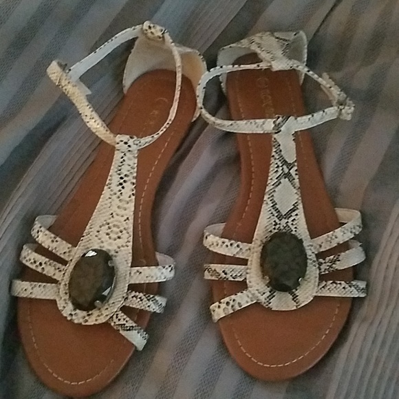RCK Bella strappy snakeskin sandals - Picture 1 of 4